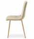 Upholstered Velour Dining Chair Quilted Modern, Beige