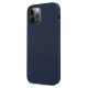 Guess iPhone 12 / 12 Pro Case Silicone Vintage Script, Blue