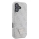 Guess Leather 4G Triangle Strass MagSafe case for iPhone 16 Plus - pink