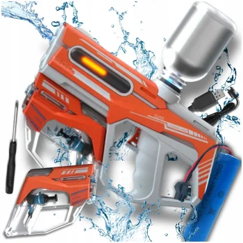 Bakalu 2-in-1 Electric Water Gun with Rechargeable Battery, Orange
