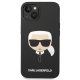 Apple iPhone 14 Plus 6.7\" Karl Lagerfeld Silicone Karl\'s Head MagSafe Case Cover, Black