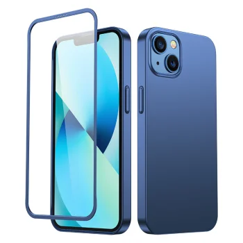 Joyroom 360 Full Case iPhone 13 dėklas su grūdintu apsauginiu stiklu, JR-BP927, mėlynas