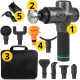 4Fizjo ULTRA Massage Gun, Relaxing Muscle Pistol with 9 Nozzles, Wireless Massage Device