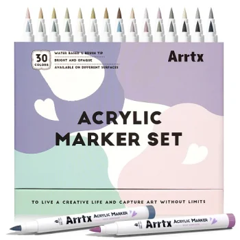 Acrylic Paint Marker Pens Arrtx 30F, 30 Grey Colours