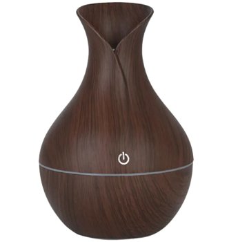 Ultrasonic Air Humidifier with LED Light, Brown