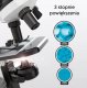 Educational kids\' microscope with LED lighting, 1200x magnification, black