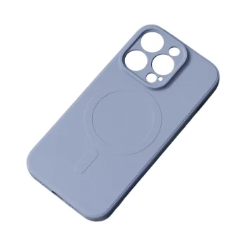 Hurtel iPhone 15 MagSafe Silicone Case, Gray