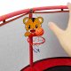Kids Trampoline with Enclosure Net and Basketball Hoop 5ft, Red