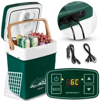 Berdsen Icemax 3826 Portable Car Refrigerator, 29L, Eco Mode, Green