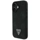 Guess Grained Hot Stamp Peony MagSafe Case for iPhone 16 - Black