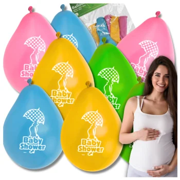Bakalu Baby Shower Colorful Balloons, 8 Pcs, 30 cm