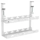 Maclean MC-104 W Under-Desk Cable Organizer, 2 Levels, White