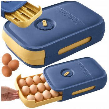 Egg Storage Container for Fridge, Blue
