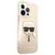Karl Lagerfeld iPhone 13 / 13 Pro vāciņš Glitter Karl\'s Head, zelta