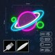 Неоновый светильник Планета LED с диммером USB настенный декор Forever...