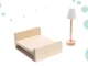 LULILO Wooden Play Dollhouse with Furniture and LED Lightning, 78cm