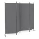Folding 4-Panel Outdoor Privacy Screen 167x216 cm for Garden & Patio MultiGarden, Grey