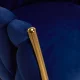Velvet Salon Chair 4Rico QS-GW06G, Navy Blue
