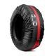 Universal tire covers set for 13–18 inch wheels, 4 pcs, black