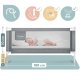 Bed Rail Guard for Toddlers 160 cm Nukido NK-227, grey