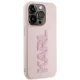 Karl Lagerfeld iPhone 15 Pro Case 3D Logo Glitter, Pink