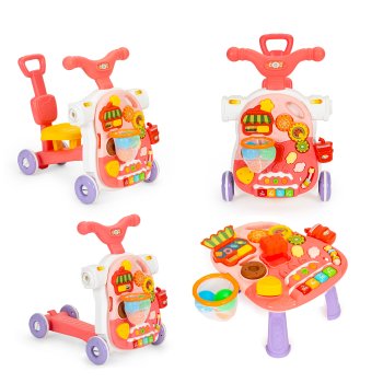 4-in-1 Baby Walker, Ride-On Toy, Scooter, and Activity Table for Toddlers