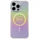 Guess IML Iridescent MagSafe dėklas iPhone 15 Pro, rožinis