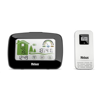 Mebus 40902 Wireless Weather Station Black