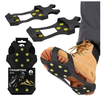 MOUNTAIN GOAT Ice Snow Traction Cleats Crampons Anti-Slip Snow Shoes Cleats for Men Women Hiking, Size L (41-44)