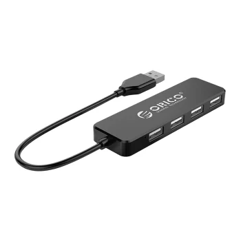 Orico FL01 USB-A Hub with 4x USB 2.0 Ports, Black