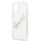 Apple iPhone 12 / 12 Pro 6.1\'\' Guess Vintage Script Gold Case Cover (GUHCP12MKTRSVGO), Transparent