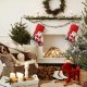 Christmas Stocking for Gifts and Holiday Fireplace Decor 20x30 cm