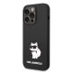 Apple iPhone 14 Pro Max 6.7\" Karl Lagerfeld Silicone Choupette Case Cover, Black