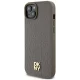 DKNY iPhone 15 Case Leather Monogram MagSafe, Brown