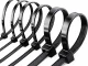 Cable Ties 2.5x100mm 100 Pack Heavy Duty Nylon Zip Ties for Cable Management, Black