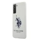 Samsung Galaxy S21 (SM-G991) US Polo Silicone Logo Case Cover (USHCS21SSLHRWH), White