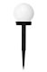 Solar garden LED lamp, globe shape, white