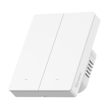 Sonoff ZBM5-2C-80W 2-Channel Zigbee Smart Touch Wall Switch, White