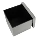 Folding Storage Ottoman Footstool 38x38x36 cm Faux Leather Grey