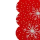 Ruhhy Christmas Table Runner 220x35 cm, Red with Snowflakes