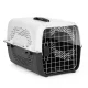 Large pet carrier for cat or dog Petsi, white-black