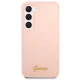 Guess Samsung Galaxy S23+ Case Silicone Script Metal Logo, Pink
