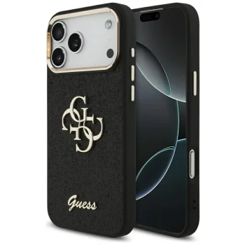 Guess Fixed Glitter Big 4G Case for iPhone 17 Pro Max Black