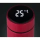 Smart Thermal Mug Bottle Thermos Flask with LCD Display and Temperature Sensor - 500ml, Red