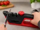 4-Stage Knife and Scissor Sharpener with Angle Adjustment, Red/Black