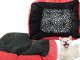 Plush Pet Bed with Removable Cushion, 60x50 cm, Red