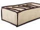 Underwear Drawer Organiser with 6 Compartments for Socks, Beige