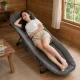 Folding Camping Bed with Mattress and Adjustable Backrest, 190x65 cm, Grey