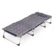 MultiGarden Folding Lounge Chair with Mattress and Pillow for Patio Camping, Gray