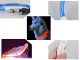 LED light-up collar for dogs and cats, adjustable, USB, 47 cm, red